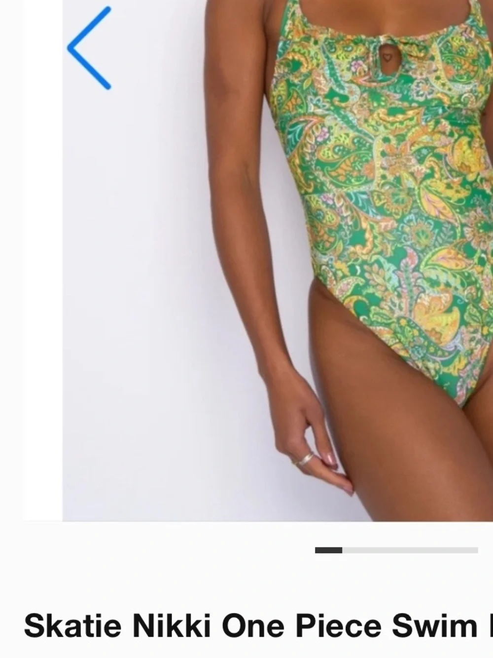 Skatie Nikki Green Paisley One-Piece Swimsuit - Picture 2 of 2